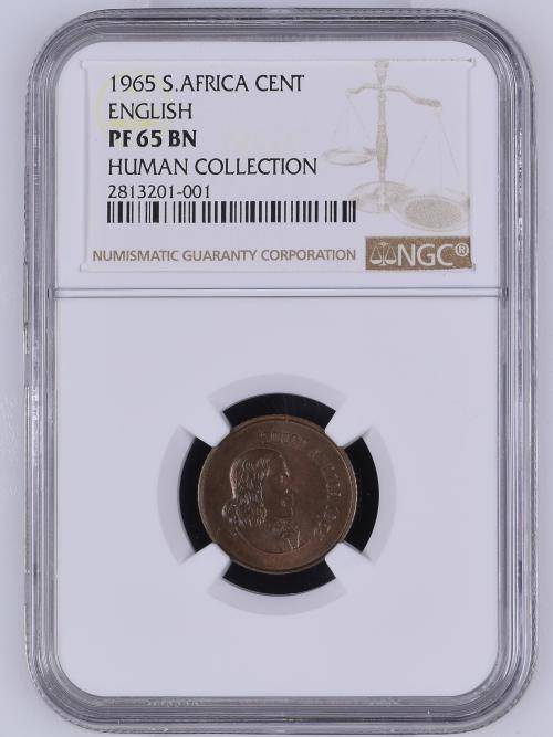 1965 S.AFRICA CENT - ENGLISH -  PF65BN